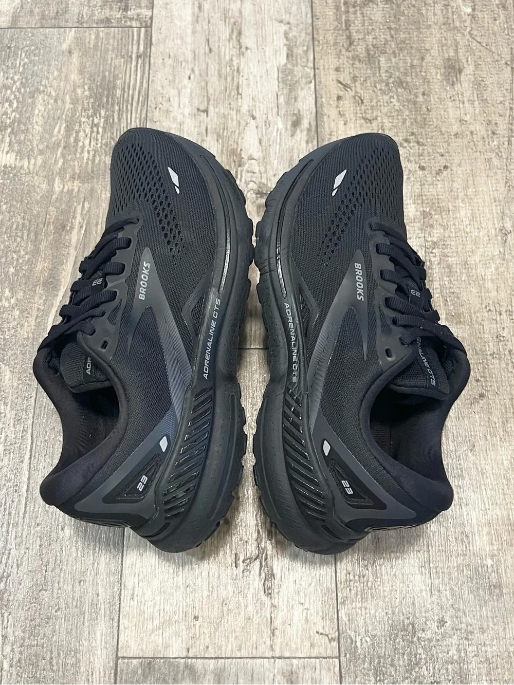 BROOKS Adrenaline GTS 23 Running Walking Shoes Womens 8.5 Black Reflective